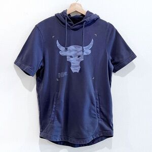 Under Armour x Project Rock Terry Short Sleeve Hoodie Size S